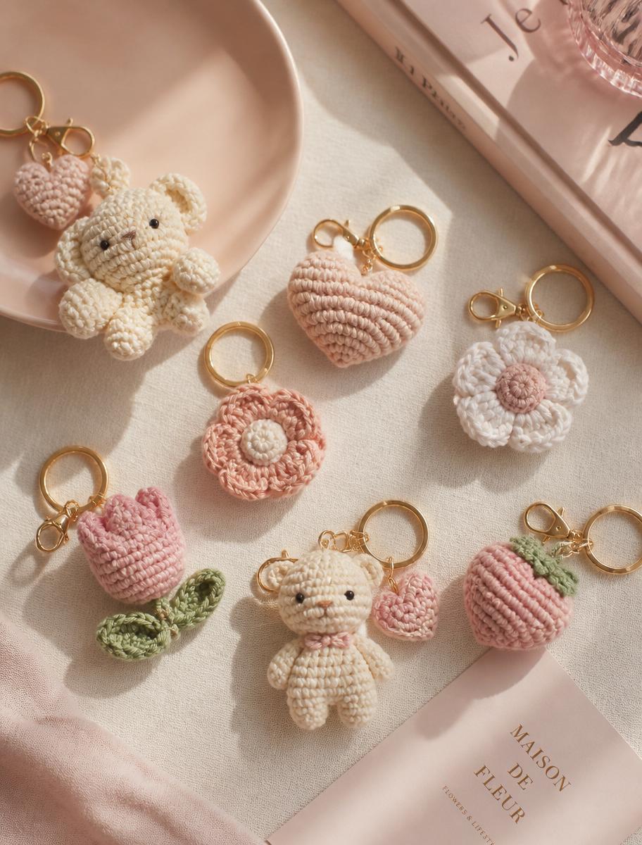 Handmade crochet keychains collection by Soft Knots